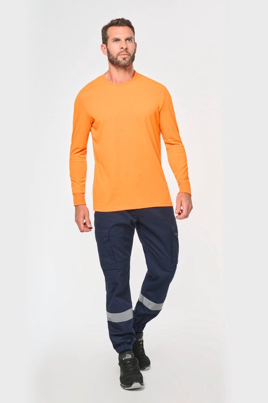 Pantalon cargo unisexe avec bas élastiqué et bande réfléchissante – Image 4