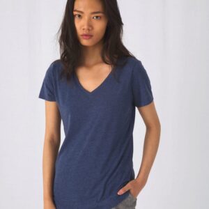 T-shirt Triblend col V Femme