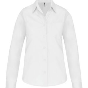 Chemise popeline manches longues femme