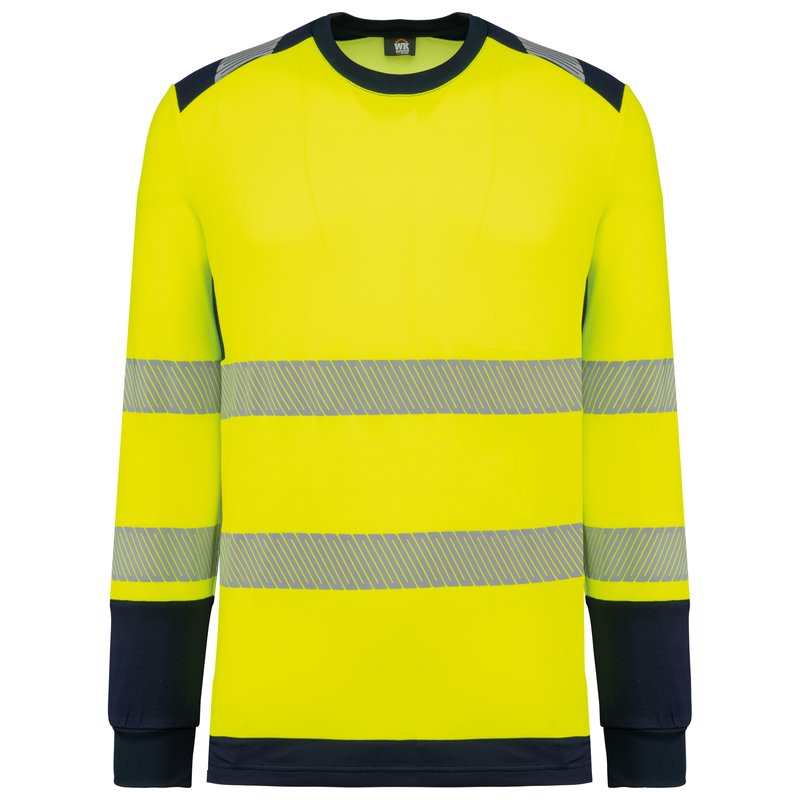 T-shirt de sécurité recyclé col rond manches longues unisexe – Image 20