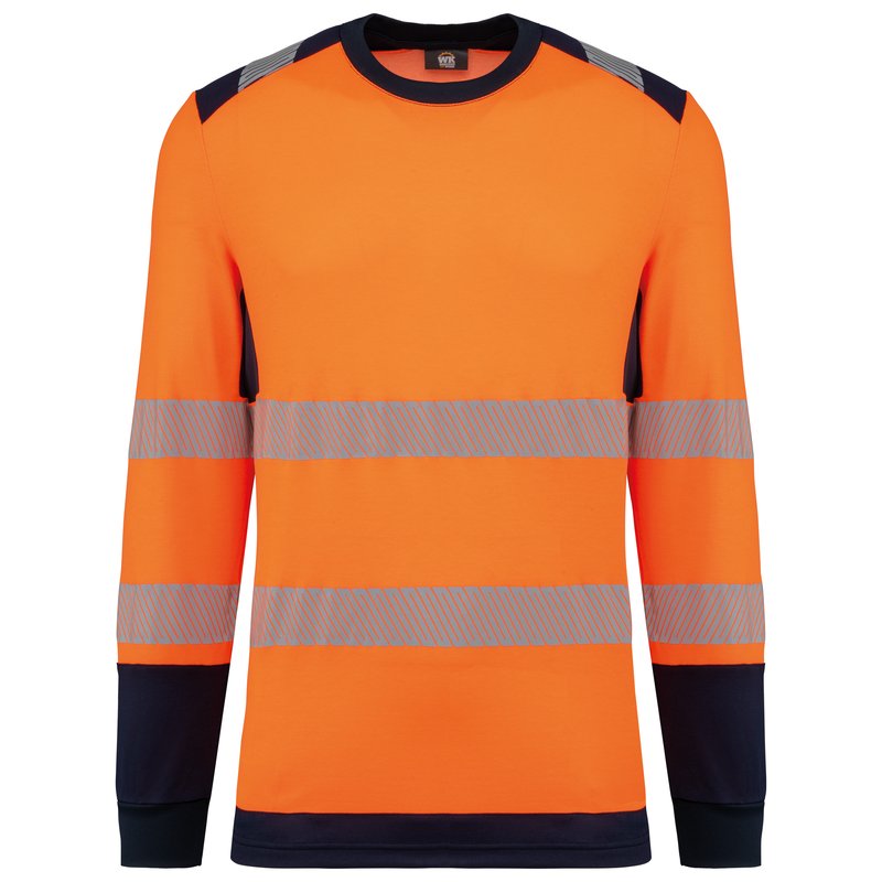 T-shirt de sécurité recyclé col rond manches longues unisexe – Image 19