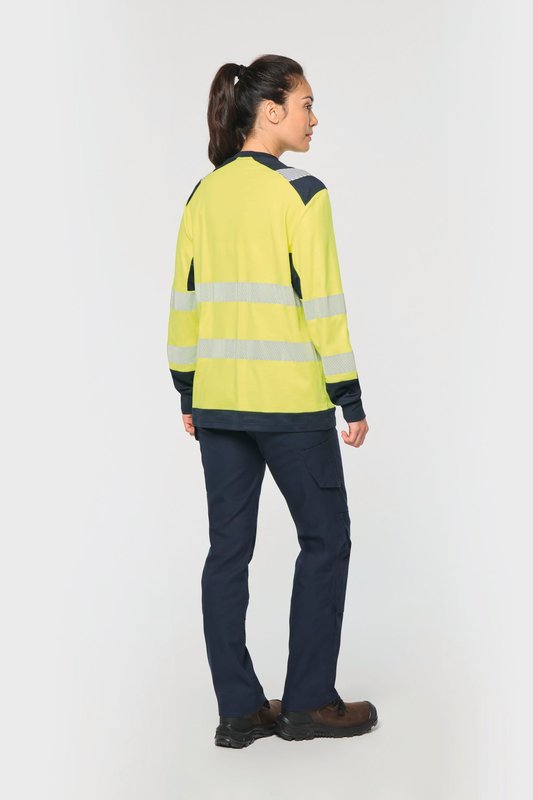 T-shirt de sécurité recyclé col rond manches longues unisexe – Image 13