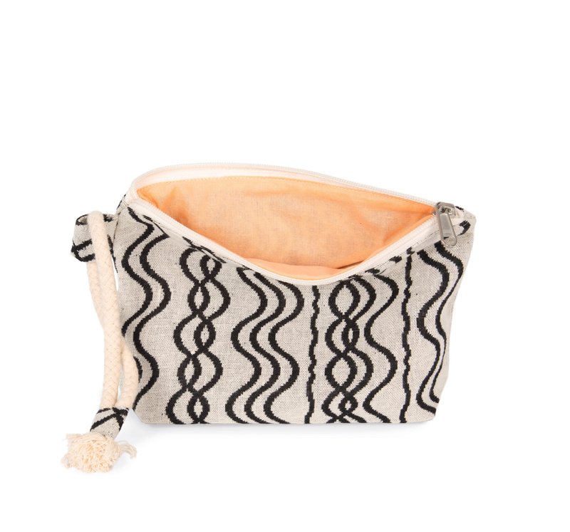 Pochette zippée recyclée - Motif vague – Image 3