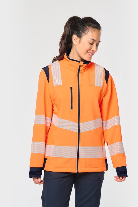 Veste softshell de sécurité recyclée avec manches détachables unisexe – Image 13