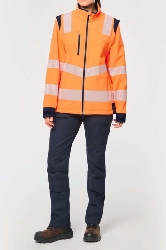 Veste softshell de sécurité recyclée avec manches détachables unisexe – Image 16