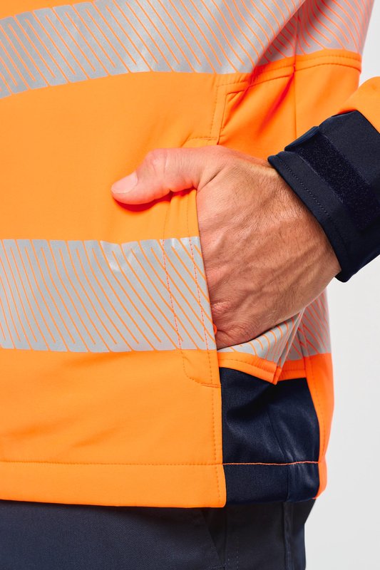 Veste softshell de sécurité recyclée avec manches détachables unisexe – Image 8