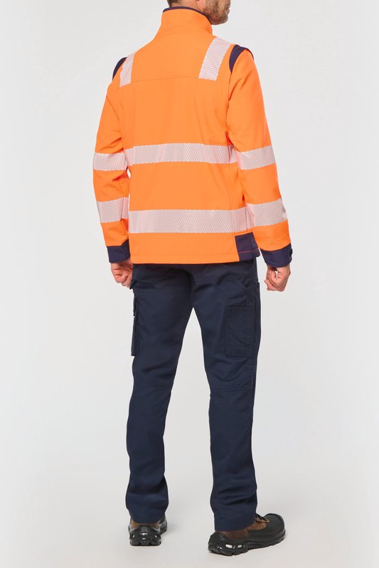 Veste softshell de sécurité recyclée avec manches détachables unisexe – Image 15