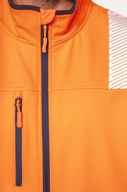 Veste softshell de sécurité recyclée avec manches détachables unisexe – Image 11