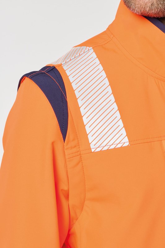 Veste softshell de sécurité recyclée avec manches détachables unisexe – Image 6