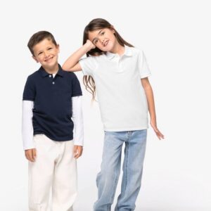 Polo écoresponsable maille piquée enfant