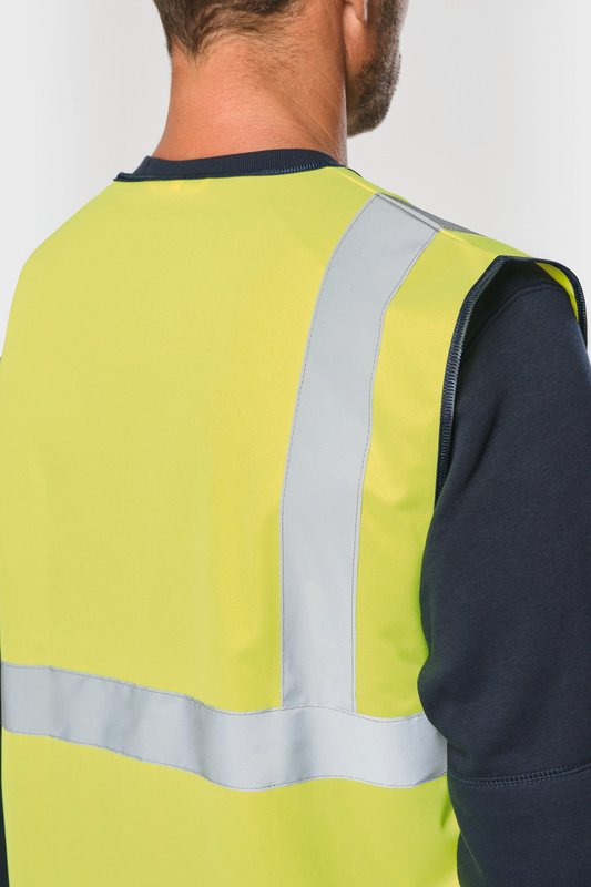 Gilet de sécurité haute visibilité recyclé avec zip unisexe – Image 9