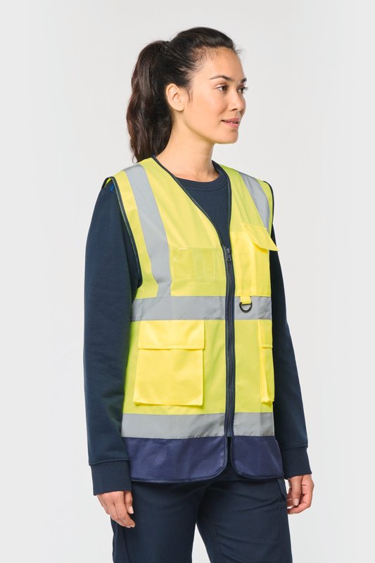 Gilet de sécurité haute visibilité recyclé avec zip unisexe – Image 13