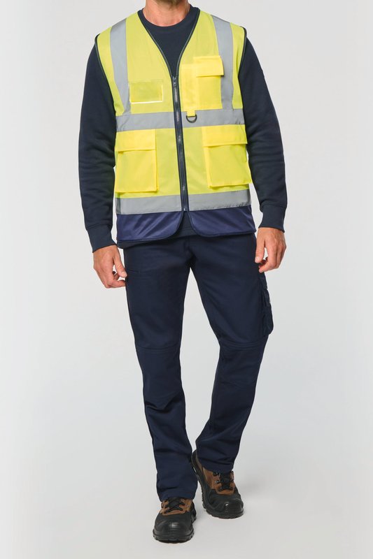 Gilet de sécurité haute visibilité recyclé avec zip unisexe – Image 20