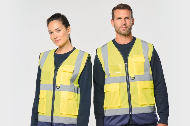 Gilet de sécurité haute visibilité recyclé avec zip unisexe – Image 15