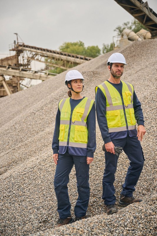 Gilet de sécurité haute visibilité recyclé avec zip unisexe – Image 18