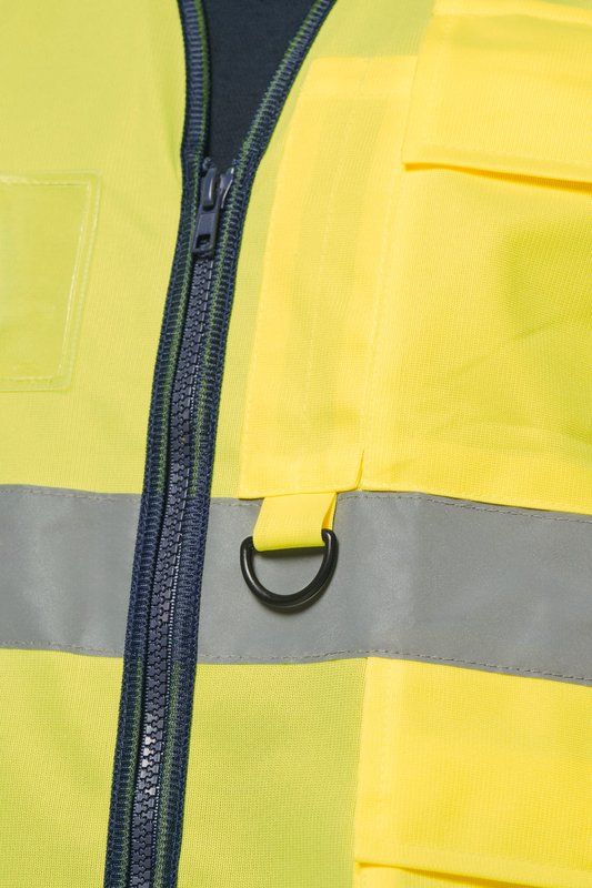 Gilet de sécurité haute visibilité recyclé avec zip unisexe – Image 11