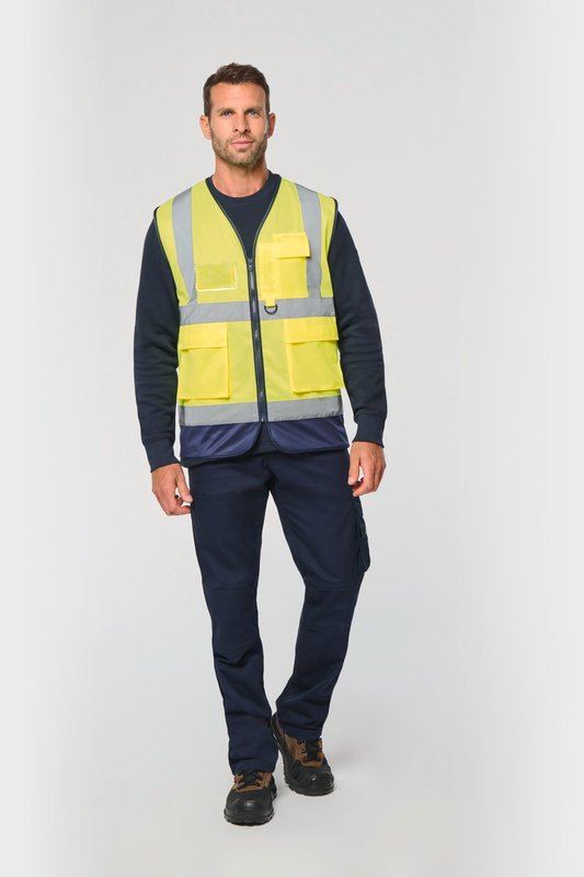 Gilet de sécurité haute visibilité recyclé avec zip unisexe – Image 6
