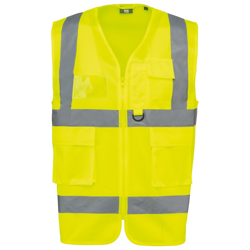 Gilet de sécurité haute visibilité recyclé avec zip unisexe – Image 24