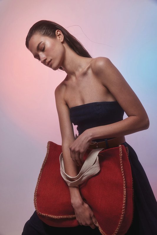 Sac en jute avec coutures contrastées – Image 9