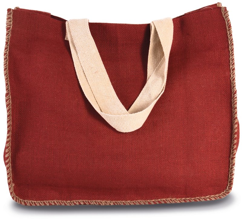 Sac en jute avec coutures contrastées – Image 3