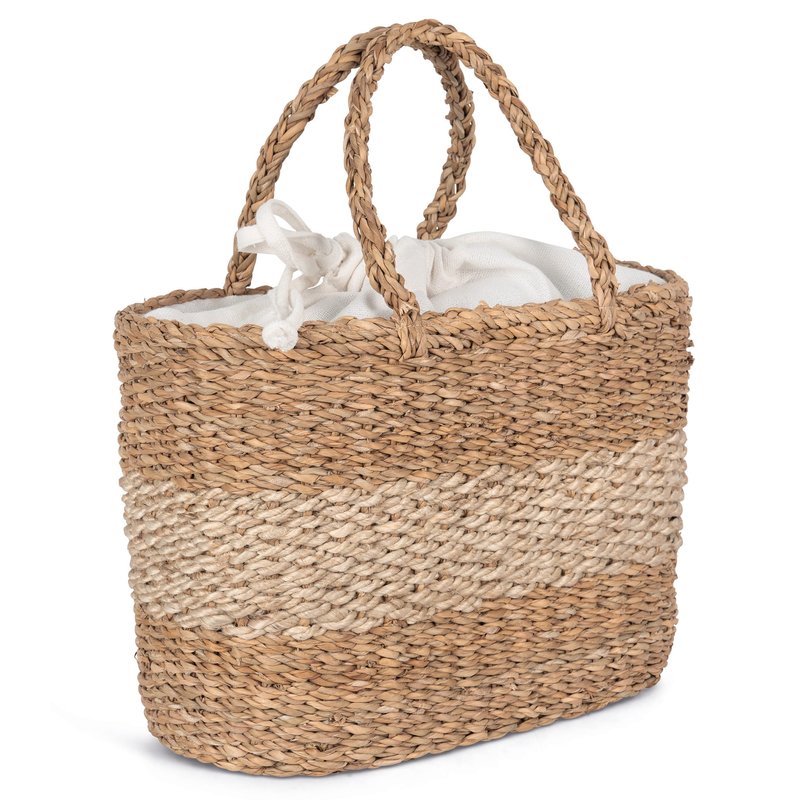 Sac panier en jute et jonc de mer – Image 3