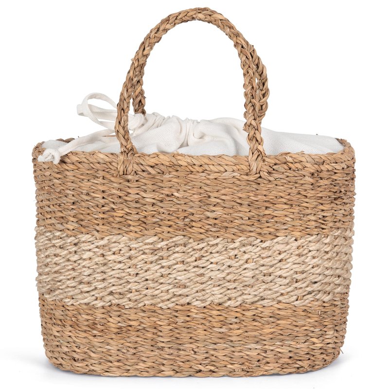 Sac panier en jute et jonc de mer – Image 2