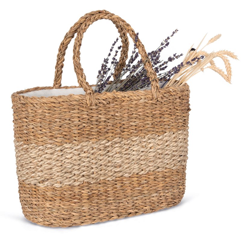 Sac panier en jute et jonc de mer – Image 4