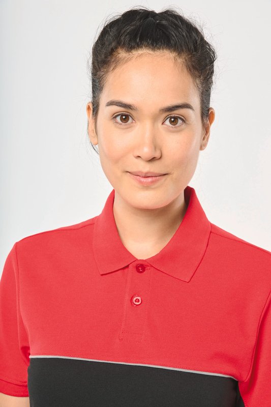 Polo bicolore écoresponsable manches courtes unisexe – Image 25