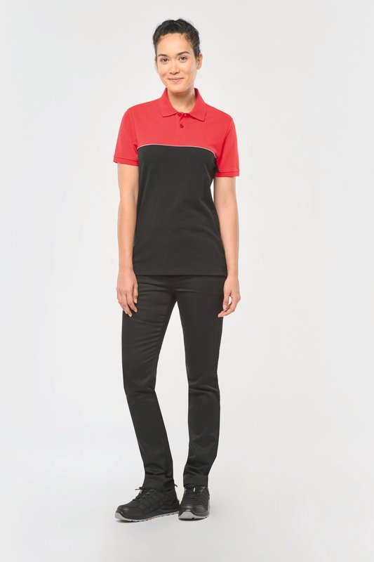 Polo bicolore écoresponsable manches courtes unisexe – Image 26