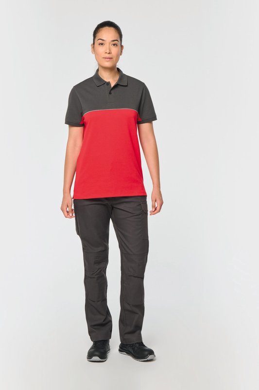 Polo bicolore écoresponsable manches courtes unisexe – Image 8