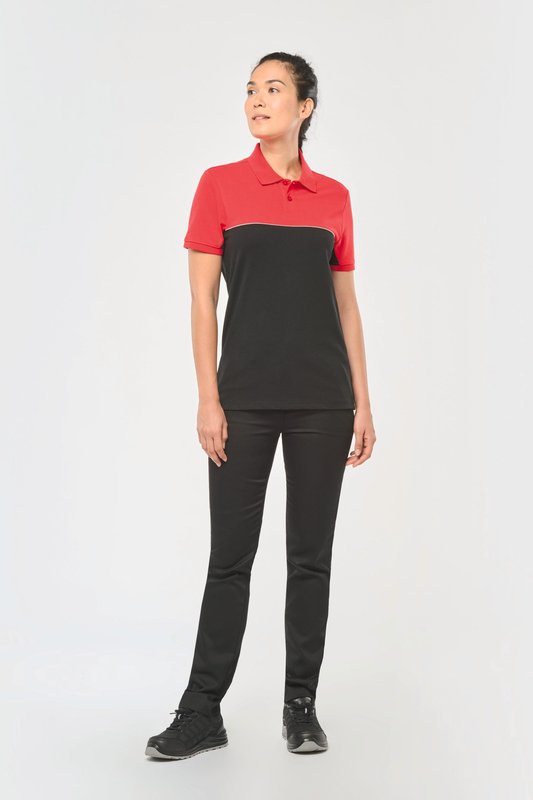 Polo bicolore écoresponsable manches courtes unisexe – Image 27