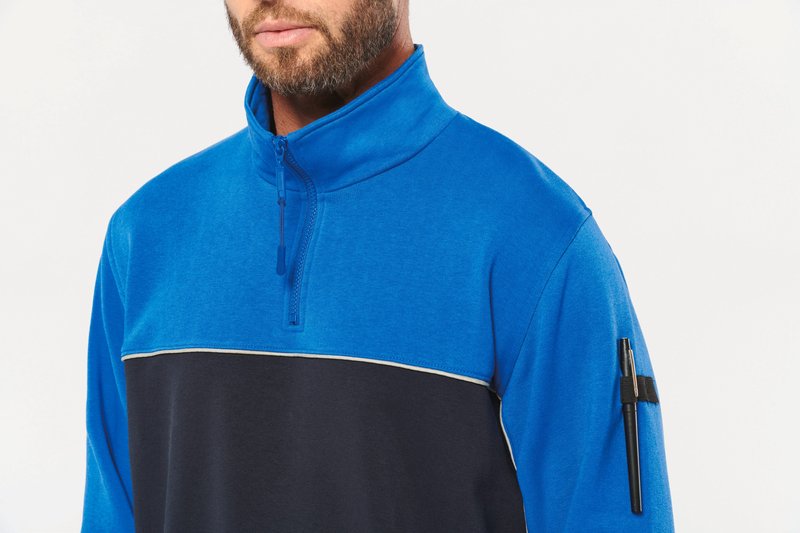 Sweat-shirt écoresponsable col zippé unisexe – Image 14