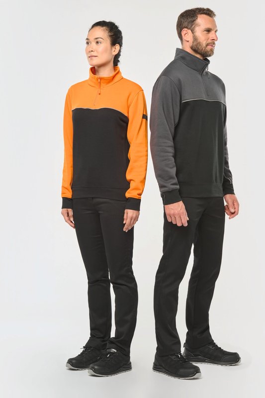 Sweat-shirt écoresponsable col zippé unisexe – Image 21