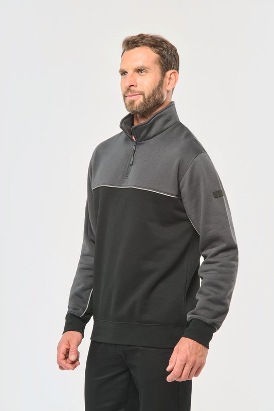 Sweat-shirt écoresponsable col zippé unisexe – Image 20