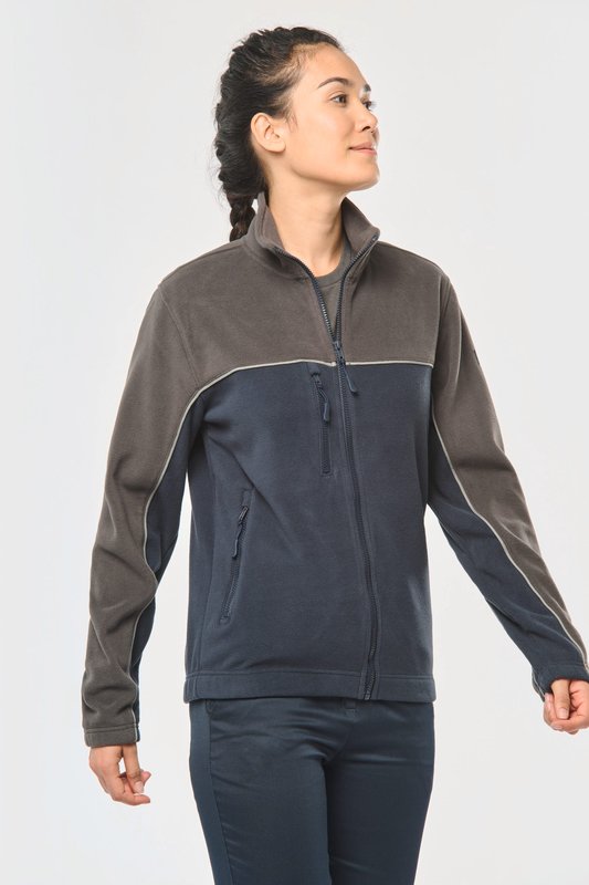 Veste micropolaire bicolore écoresponsable unisexe – Image 8