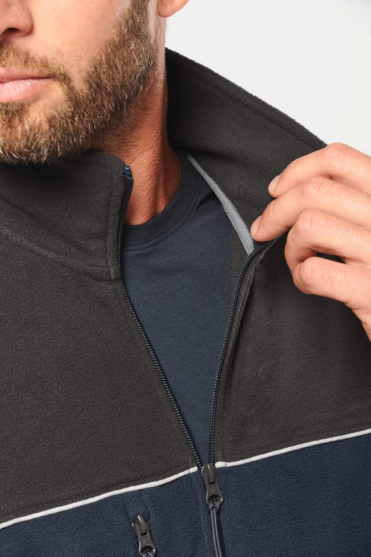 Veste micropolaire bicolore écoresponsable unisexe – Image 11