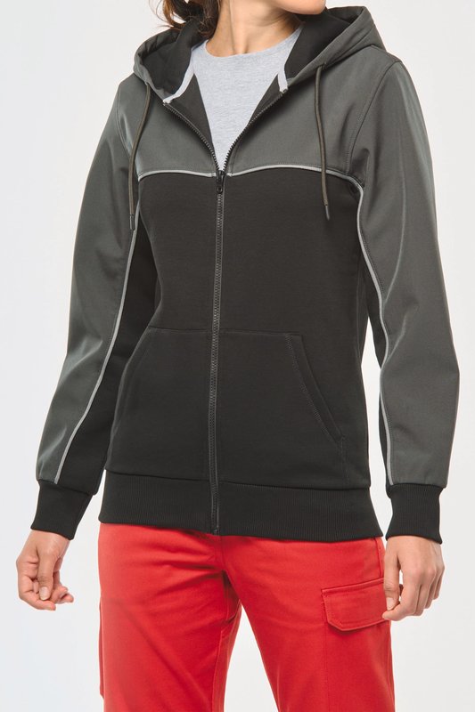 Veste molleton bicolore zippée à capuche écoresponsable unisexe – Image 28