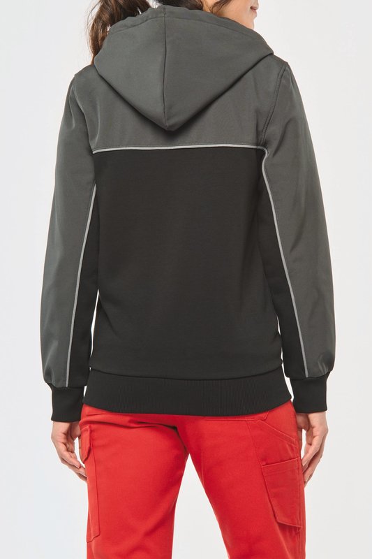 Veste molleton bicolore zippée à capuche écoresponsable unisexe – Image 29