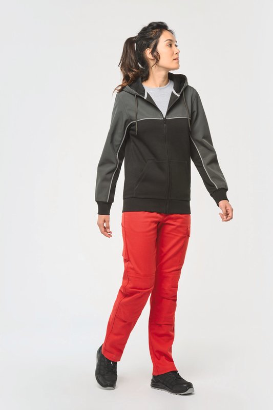 Veste molleton bicolore zippée à capuche écoresponsable unisexe – Image 26