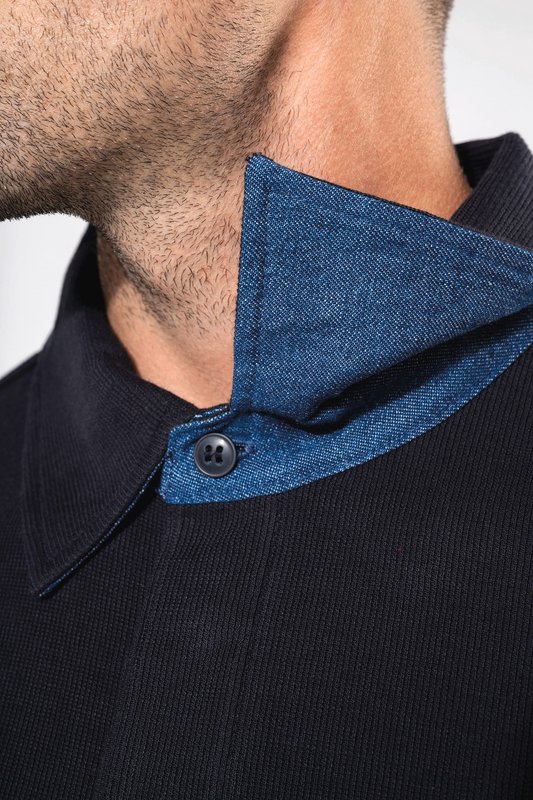 French rib > polo côtelé manches longues – Image 7