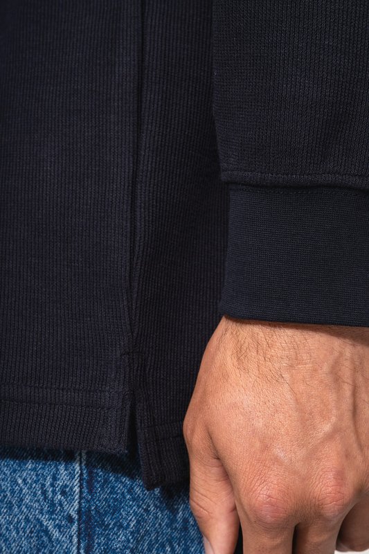 French rib > polo côtelé manches longues – Image 9