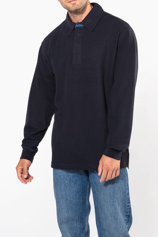 French rib > polo côtelé manches longues – Image 12