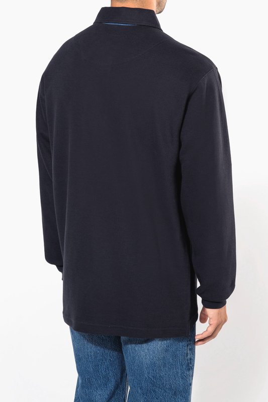 French rib > polo côtelé manches longues – Image 11