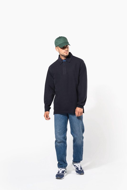 French rib > polo côtelé manches longues – Image 5