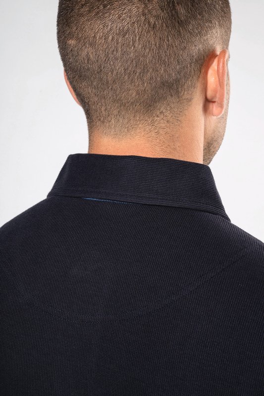 French rib > polo côtelé manches longues – Image 8