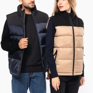 Bodywarmer matelassé bi-ton unisexe