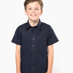 Chemise popeline manches courtes enfant