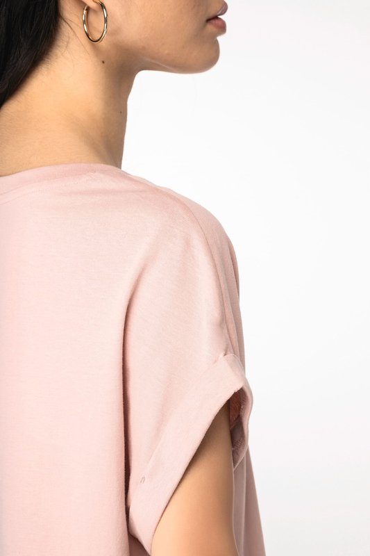 T-shirt écoresponsable manches à revers femme – Image 6