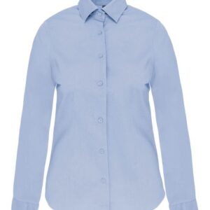 Chemise coton / élasthanne manches longues femme