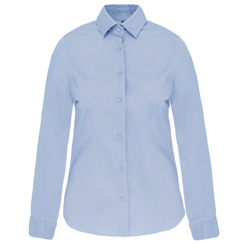 Chemise coton / élasthanne manches longues femme – Image 4